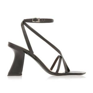 BY FAR Black Kertsi Leather Sandals
